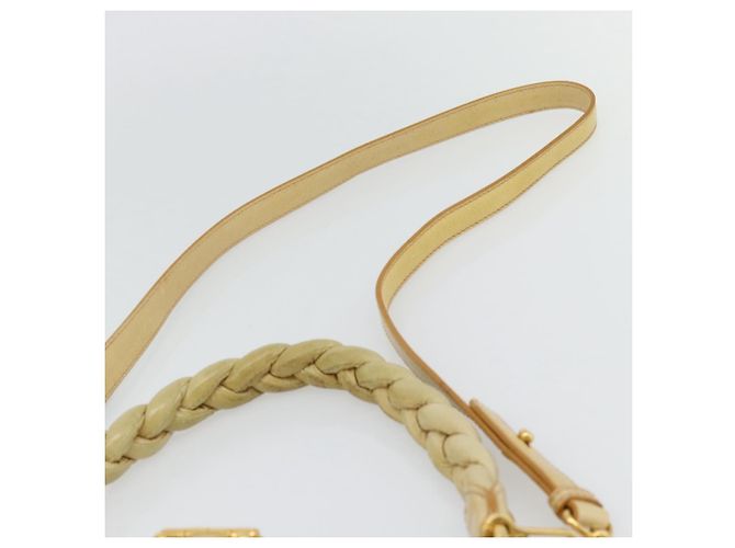 Bolsa Miu Miu Matelasse de couro 2way Yellow Gold Auth 182016V Dourado Amarelo - vista 15