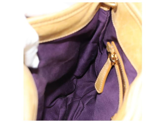 Bolsa Miu Miu Matelasse de couro 2way Yellow Gold Auth 182016V Dourado Amarelo - vista 22
