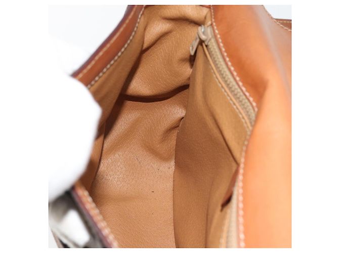Céline Borsa a Spalla CELINE Macadam Canvas PVC Pelle Marrone Oro Auth ka4468 D'oro - vista 20
