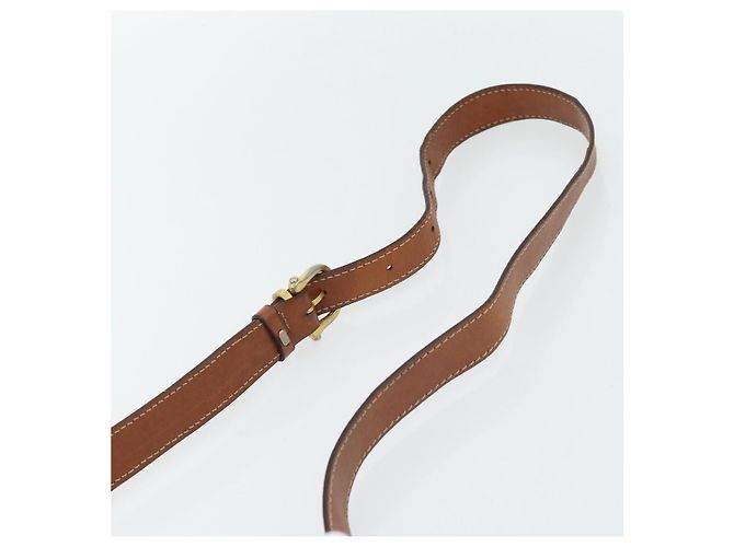Céline Borsa a Spalla CELINE Macadam Canvas PVC Pelle Marrone Oro Auth ka4468 D'oro - vista 8
