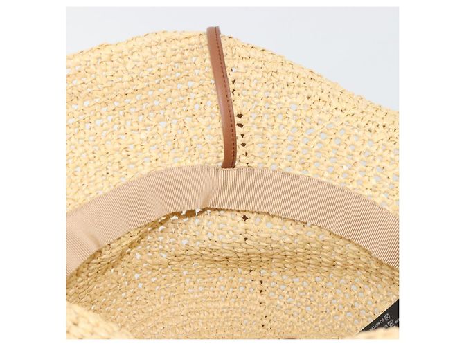 Cappello Miu Miu in Raffia M Beige Auth 182227A - vista 11