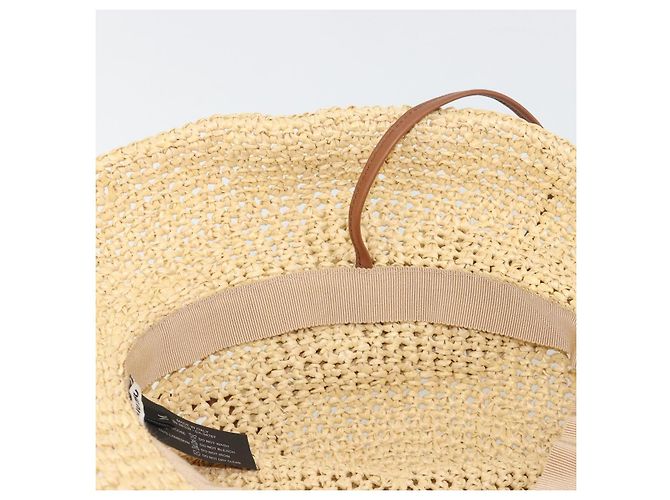 Cappello Miu Miu in Raffia M Beige Auth 182227A - vista 14