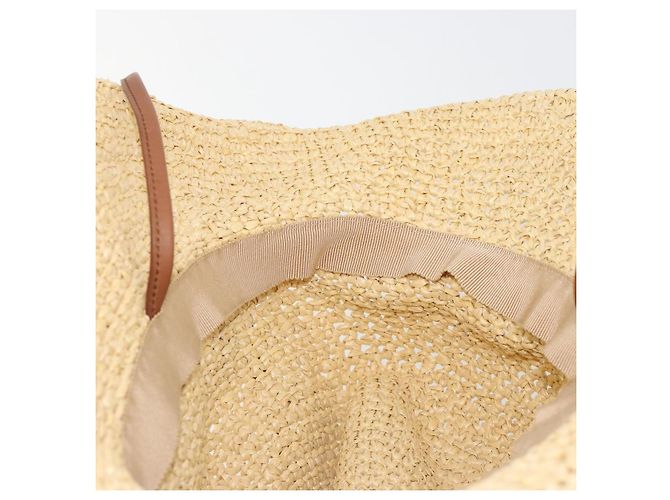 Cappello Miu Miu in Raffia M Beige Auth 182227A - vista 15