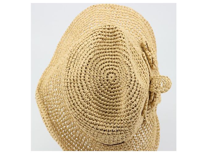 Cappello Miu Miu in Raffia M Beige Auth 182227A - vista 5