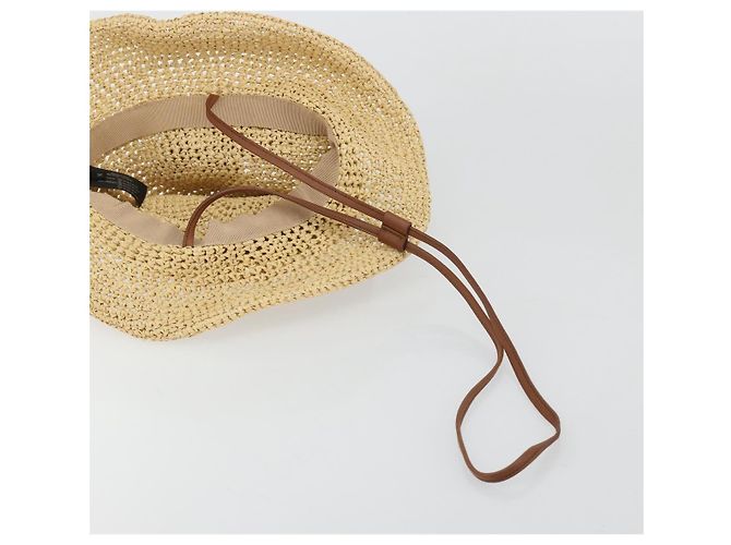 Cappello Miu Miu in Raffia M Beige Auth 182227A - vista 7