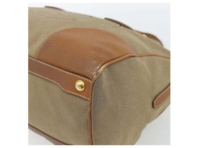 Borsa PRADA in tela e pelle marrone oro Auth 182363 D'oro - vista 9