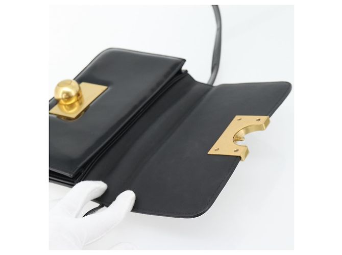 Borsa a tracolla BOTTEGA VENETA in pelle nera e oro Auth ka4471 Nero D'oro - vista 10