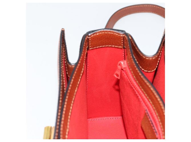 Céline Borsa CELINE in pelle 2way Marrone Oro Auth 181564A D'oro - vista 23