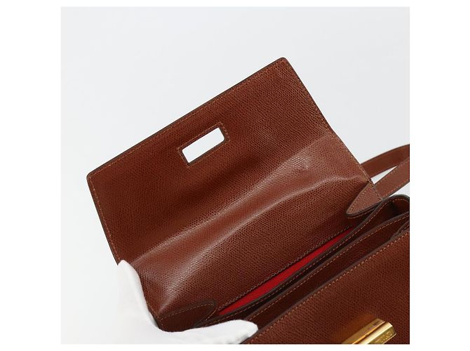 Céline Borsa CELINE in pelle 2way Marrone Oro Auth 181564A D'oro - vista 9