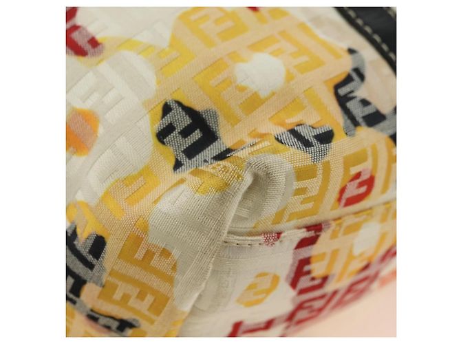 Borsa Tote FENDI Zucchino Canvas Multicolor Oro Auth 181617SAV Multicolore D'oro - vista 16