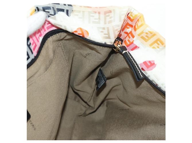 Borsa Tote FENDI Zucchino Canvas Multicolor Oro Auth 181617SAV Multicolore D'oro - vista 22
