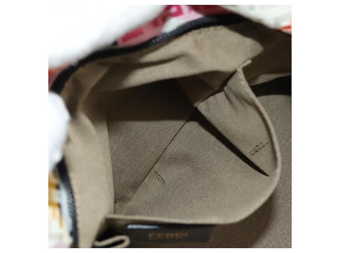 Borsa Tote FENDI Zucchino Canvas Multicolor Oro Auth 181617SAV Multicolore D'oro - vista 23