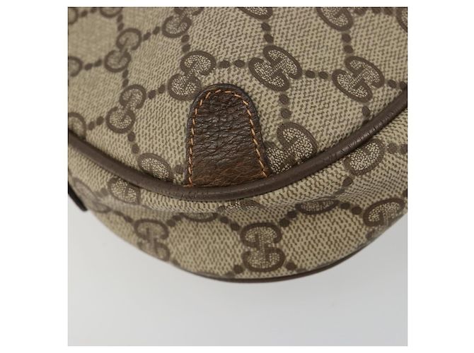 Borsa GUCCI GG Supreme Web Sherry Line PVC Beige Oro 89 02 066 Auth BA12995 D'oro - vista 14