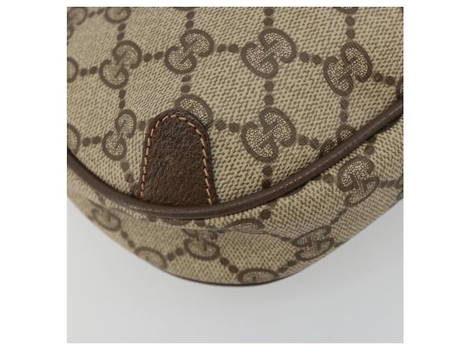 Borsa GUCCI GG Supreme Web Sherry Line PVC Beige Oro 89 02 066 Auth BA12995 D'oro - vista 16