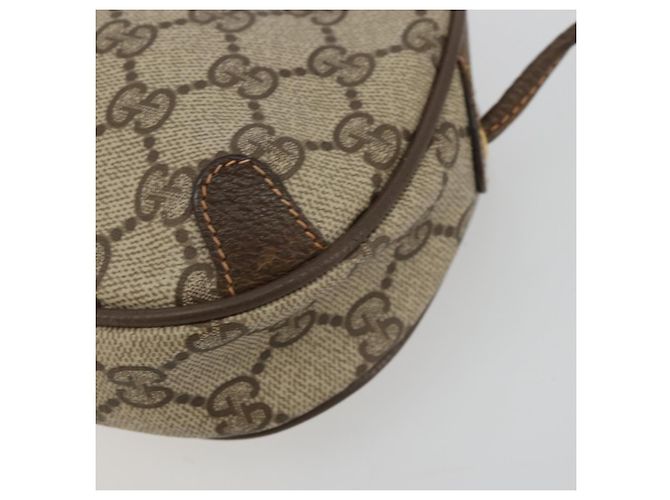 Borsa GUCCI GG Supreme Web Sherry Line PVC Beige Oro 89 02 066 Auth BA12995 D'oro - vista 9