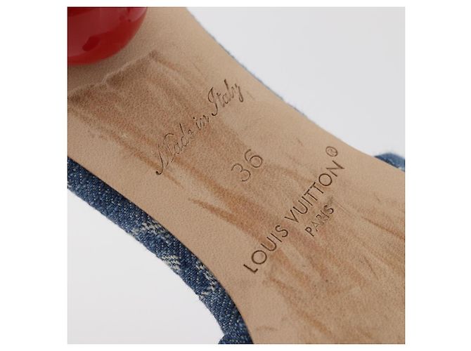LOUIS VUITTON Monogram Denim LV x TM Lily Mule Blue 1AHLTF LV Auth 167371SAM Blau - Ansicht 13