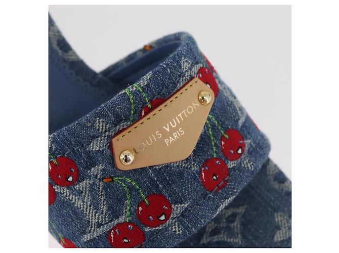 LOUIS VUITTON Monogram Denim LV x TM Lily Mule Blue 1AHLTF LV Auth 167371SAM Blau - Ansicht 14