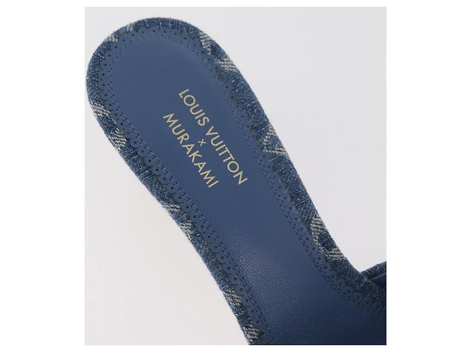 LOUIS VUITTON Monogram Denim LV x TM Lily Mule Blue 1AHLTF LV Auth 167371SAM Blau - Ansicht 15