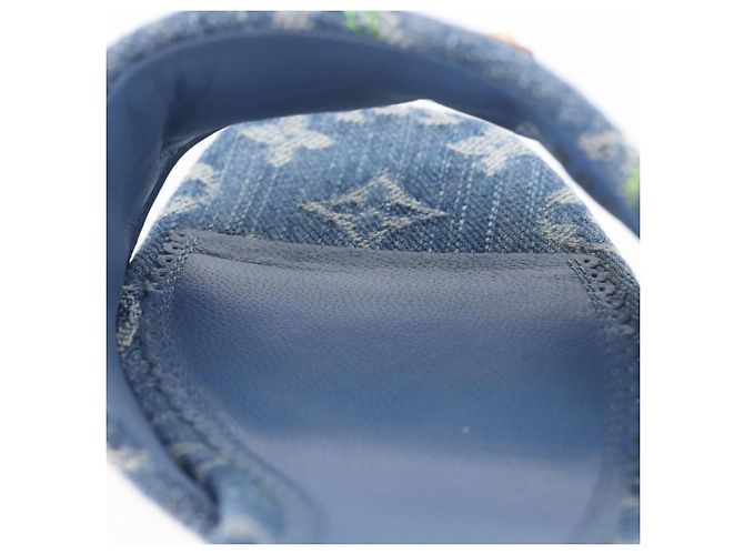 LOUIS VUITTON Monogram Denim LV x TM Lily Mule Blue 1AHLTF LV Auth 167371SAM Blau - Ansicht 18