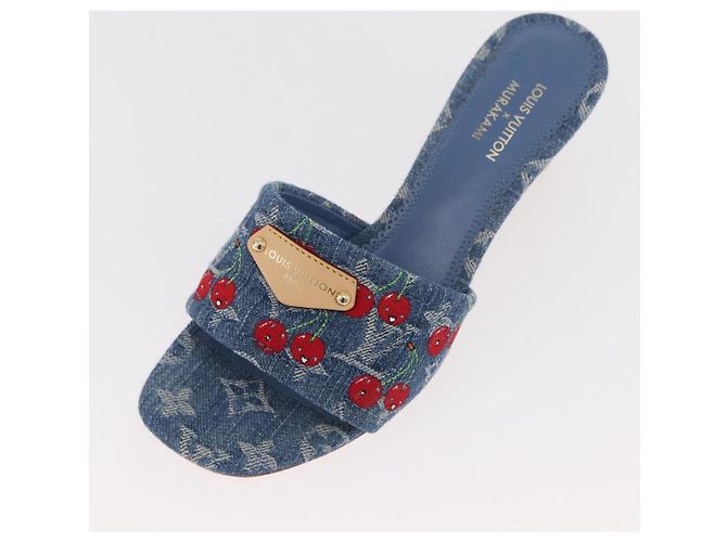 LOUIS VUITTON Monogram Denim LV x TM Lily Mule Blue 1AHLTF LV Auth 167371SAM Blau - Ansicht 24