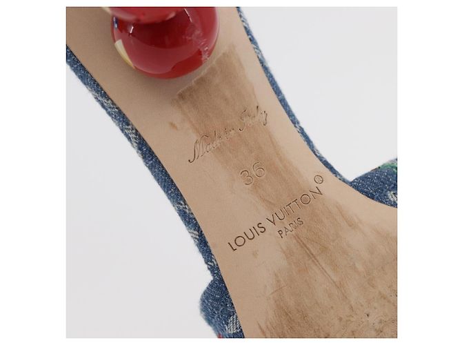 LOUIS VUITTON Monogram Denim LV x TM Lily Mule Blue 1AHLTF LV Auth 167371SAM Blau - Ansicht 31