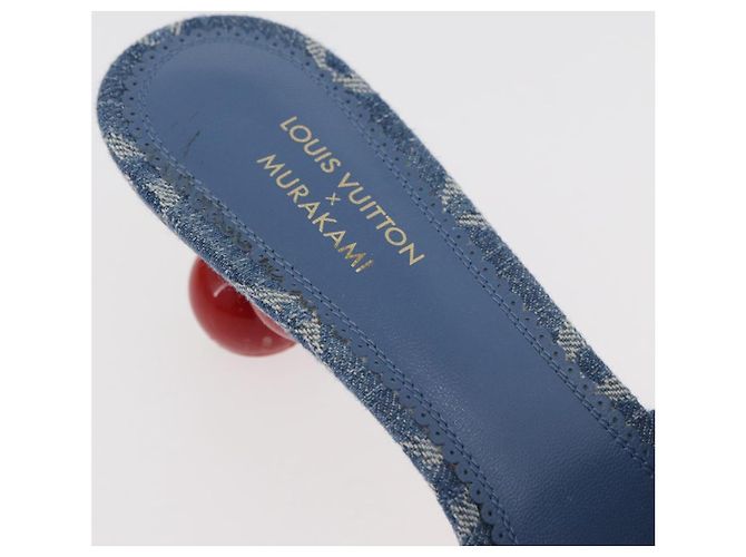 LOUIS VUITTON Monogram Denim LV x TM Lily Mule Blue 1AHLTF LV Auth 167371SAM Blau - Ansicht 33