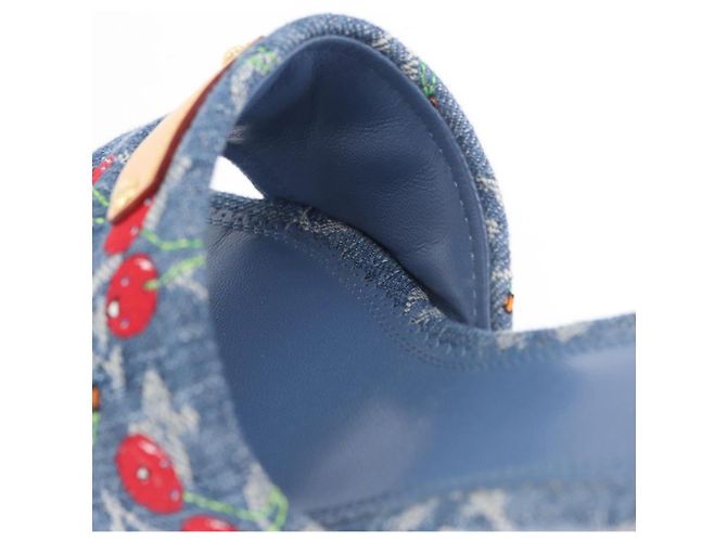 LOUIS VUITTON Monogram Denim LV x TM Lily Mule Blue 1AHLTF LV Auth 167371SAM Blau - Ansicht 35