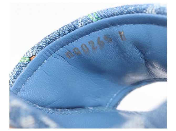 LOUIS VUITTON Monogram Denim LV x TM Lily Mule Blue 1AHLTF LV Auth 167371SAM Blau - Ansicht 36