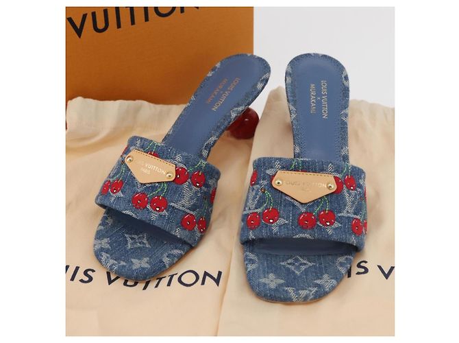 LOUIS VUITTON Monogram Denim LV x TM Lily Mule Blue 1AHLTF LV Auth 167371SAM Blau - Ansicht 37