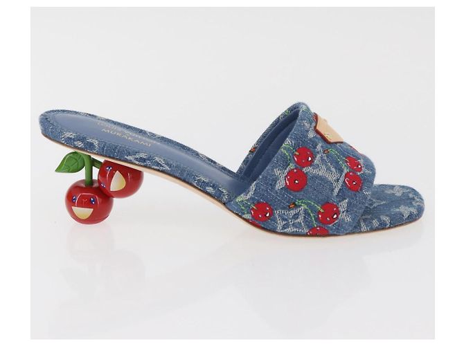LOUIS VUITTON Monogram Denim LV x TM Lily Mule Blue 1AHLTF LV Auth 167371SAM Blau - Ansicht 4