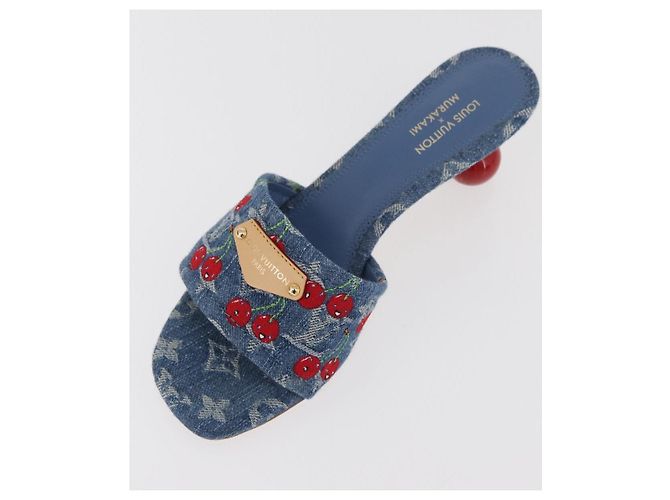 LOUIS VUITTON Monogram Denim LV x TM Lily Mule Blue 1AHLTF LV Auth 167371SAM Blau - Ansicht 6