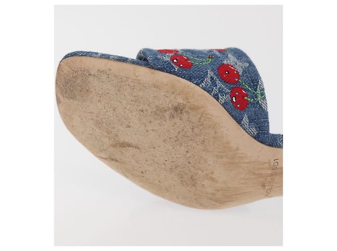 LOUIS VUITTON Monogram Denim LV x TM Lily Mule Blue 1AHLTF LV Auth 167371SAM Blau - Ansicht 8