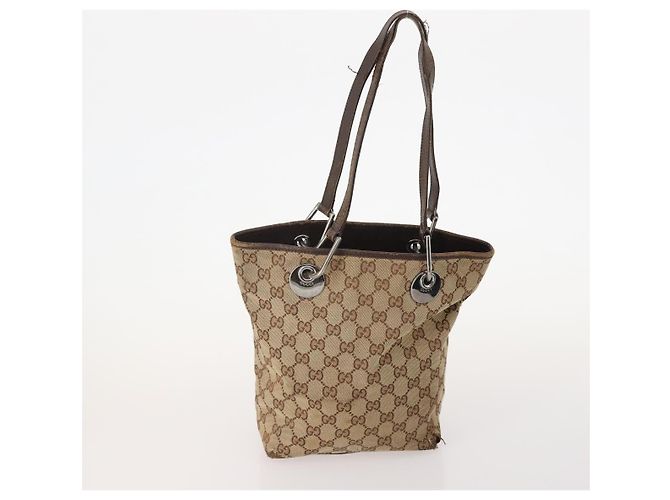 GUCCI GG Canvas Web Sherry Line Tasche Canvas 3 Set Beige Red black Auth 181811 Schwarz Rot - Ansicht 2