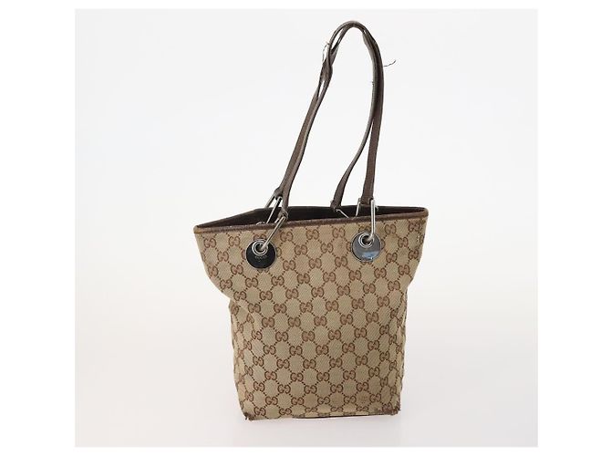 GUCCI GG Canvas Web Sherry Line Tasche Canvas 3 Set Beige Red black Auth 181811 Schwarz Rot - Ansicht 3