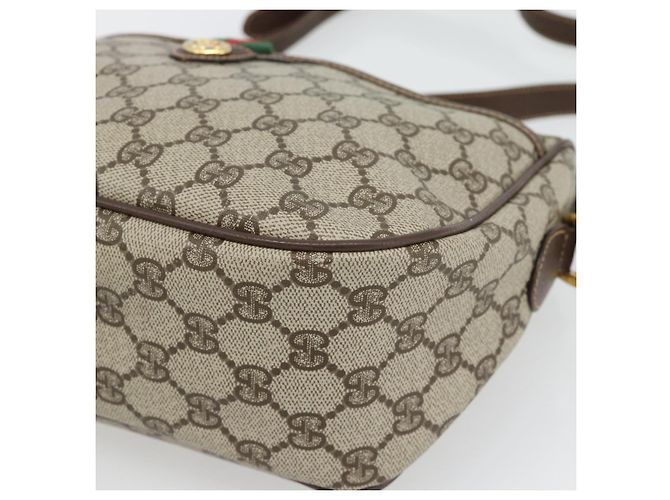 GUCCI GG Supreme Web Sherry Line Tasche PVC Beige Gold 89 02 077 Auth BA13151 Golden - Ansicht 14