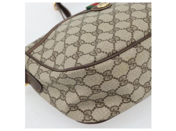 GUCCI GG Supreme Web Sherry Line Tasche PVC Beige Gold 89 02 077 Auth BA13151 Golden - Ansicht 15