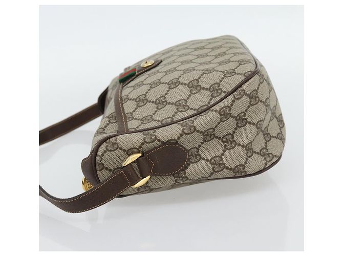 GUCCI GG Supreme Web Sherry Line Tasche PVC Beige Gold 89 02 077 Auth BA13151 Golden - Ansicht 3
