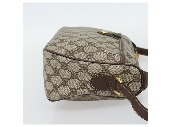 GUCCI GG Supreme Web Sherry Line Tasche PVC Beige Gold 89 02 077 Auth BA13151 Golden - Ansicht 4