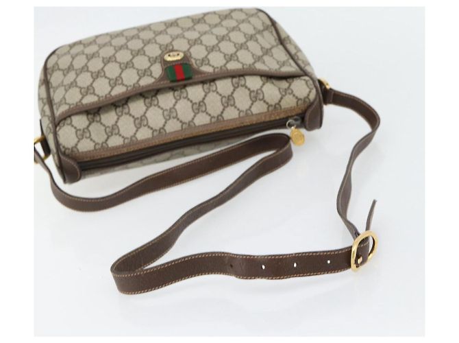 GUCCI GG Supreme Web Sherry Line Tasche PVC Beige Gold 89 02 077 Auth BA13151 Golden - Ansicht 7