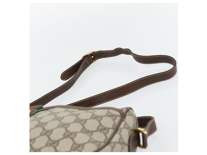 GUCCI GG Supreme Web Sherry Line Tasche PVC Beige Gold 89 02 077 Auth BA13151 Golden - Ansicht 8