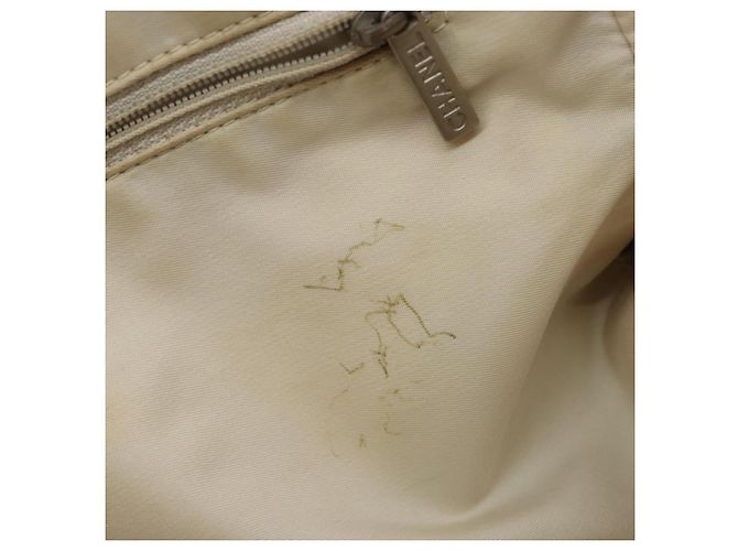 CHANEL Nuova Borsa Tote Travel in Nylon Beige Oro CC Auth 180904 D'oro - vista 10