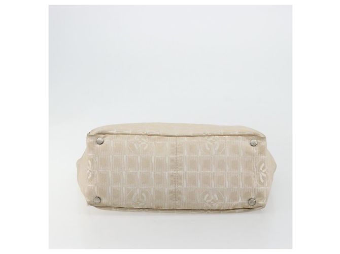 CHANEL Nuova Borsa Tote Travel in Nylon Beige Oro CC Auth 180904 D'oro - vista 5