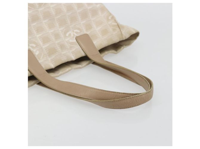 CHANEL Nuova Borsa Tote Travel in Nylon Beige Oro CC Auth 180904 D'oro - vista 7