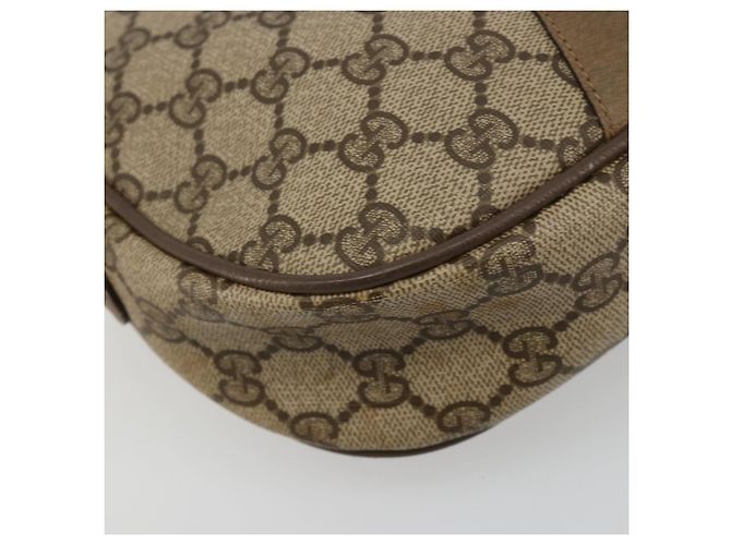 Clutch GUCCI GG Supreme Web Sherry Line in PVC Beige Oro 89 01 034 Auth 180063 D'oro - vista 14