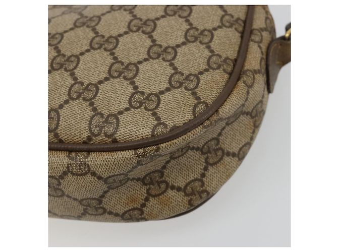 Clutch GUCCI GG Supreme Web Sherry Line in PVC Beige Oro 89 01 034 Auth 180063 D'oro - vista 15