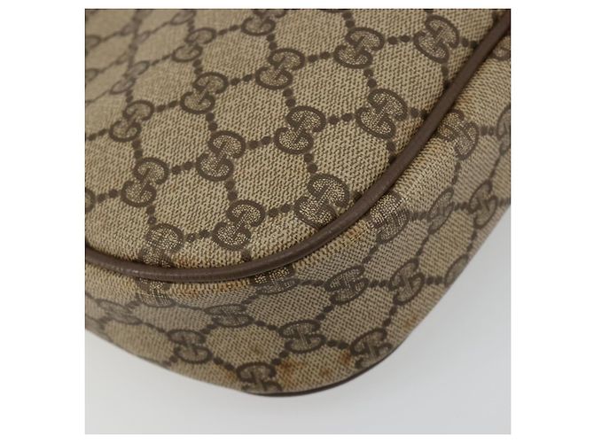 Clutch GUCCI GG Supreme Web Sherry Line in PVC Beige Oro 89 01 034 Auth 180063 D'oro - vista 16