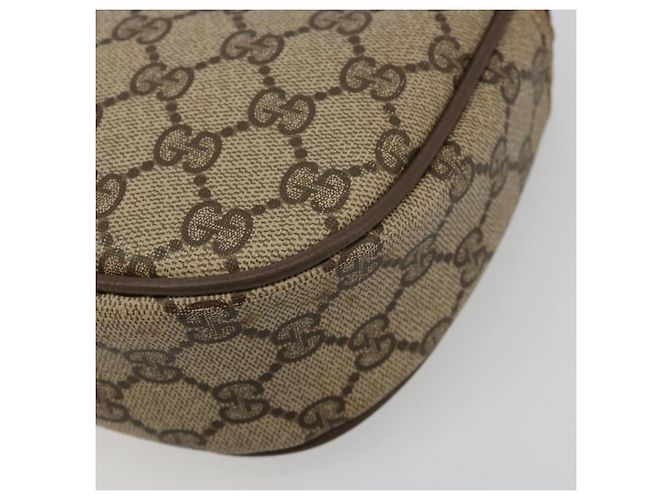 Clutch GUCCI GG Supreme Web Sherry Line in PVC Beige Oro 89 01 034 Auth 180063 D'oro - vista 7