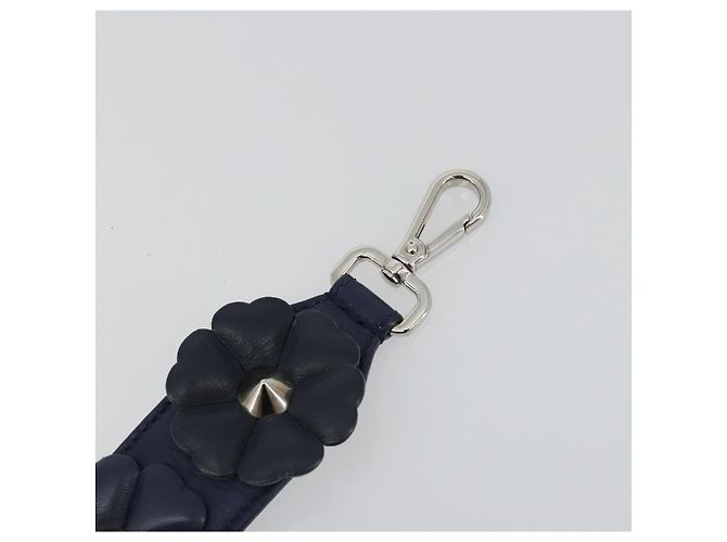Tracolla in pelle FENDI 31.9" Navy Auth 181881M Blu navy - vista 5
