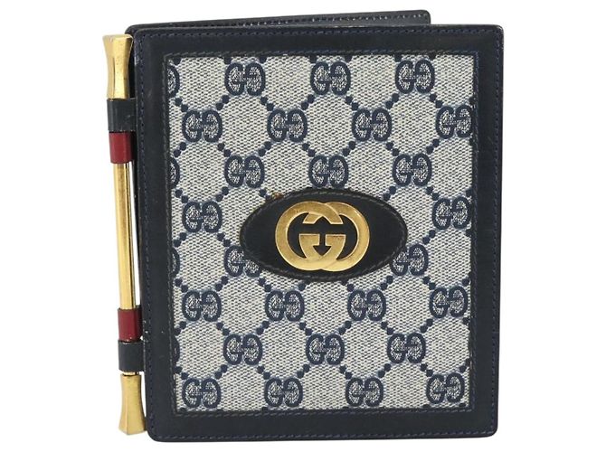 GUCCI GG Supreme Picture Frames PVC Navy Auth 181781 Navy blue - view 13