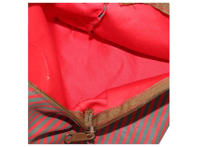 Pequin FENDI Gucci PRADA Borsa in Tela Pecan Canvas Nylon 5 Set Marrone Nero Verde Auth ti3938 - vista 22